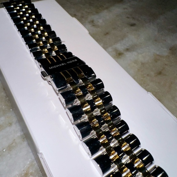 Never used! Michael Kors Apple Watch two tone stainlesss steel band. - Picture 4 of 8